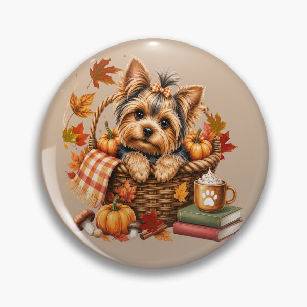 Item preview, Fall Yorkie Dog Autumn Pumpkin Yorkshire Terrier designed and sold by tamdevo1.