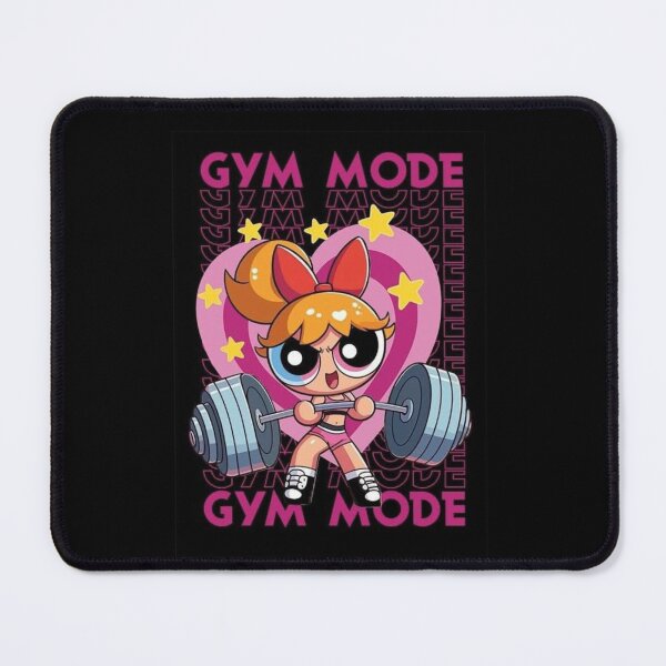 Item preview, Gym Mode Cute Cartoon Girl Lifting Weights designed and sold by lumosestudos.