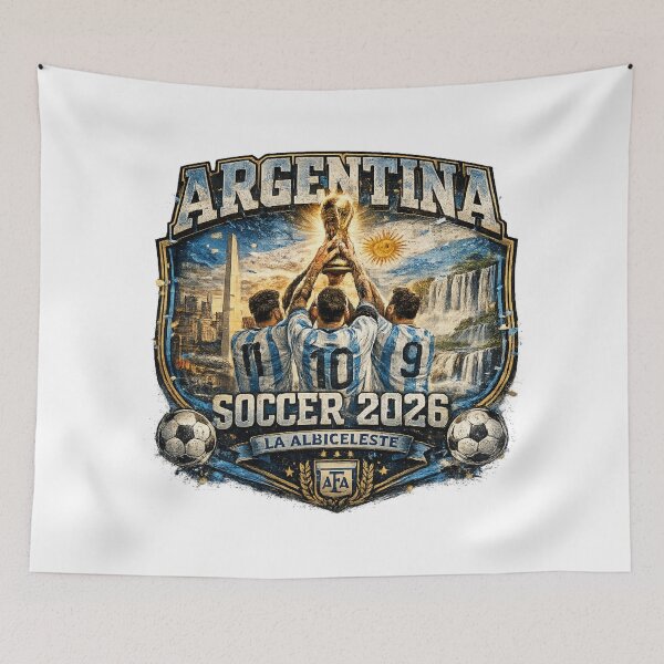 Item preview, Argentina Soccer 2026 Shirt – La Albiceleste Football Fan Gift designed and sold by UrbanPrintVibes.