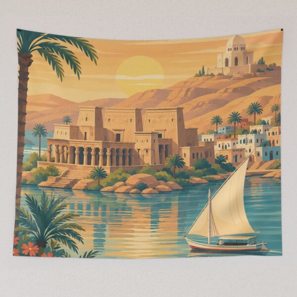 Item preview, Aswan Egypt Travel Print designed and sold by MatthewHeights.