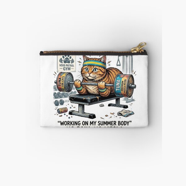 Item preview, Funny Gym Cat Fitness Weightlifting Working On My Summer Body designed and sold by OnikaD art.