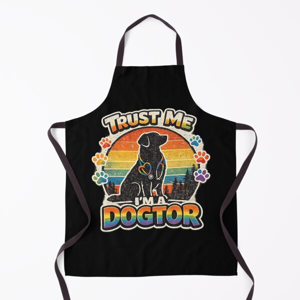 Item preview, Funny Veterinary Pride Month Gift For LGBTQ Pet Parents Trust Me I'm A Dogtor Retro Rainbow Dog Lover designed and sold by Im-Ara.