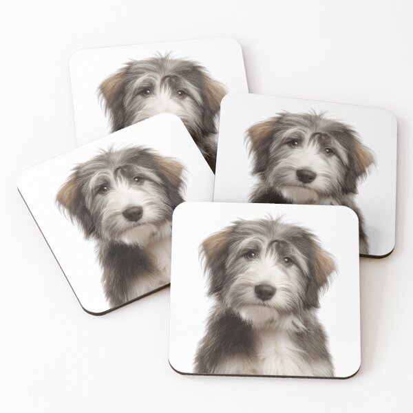 Item preview, Adorable Bearded Collie puppy for Cute Highland Collie puppy lovers designed and sold by LazyOwlStore.