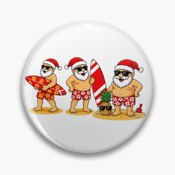 Item preview, Christmas In July Surfing Santa Hawaiian Tropical Summer Beach Christmas designed and sold by Thread&Fable.