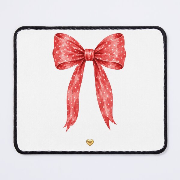 Item preview, Watercolor Red Bow with Golden Heart designed and sold by Ioanna-Studio.
