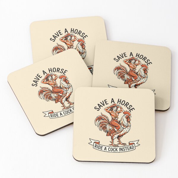 Item preview, Save A Horse Ride A Cock Instead Cowgirl Rooster Graphic  — Funny Western Innuendo Humor  designed and sold by SkTee2k.