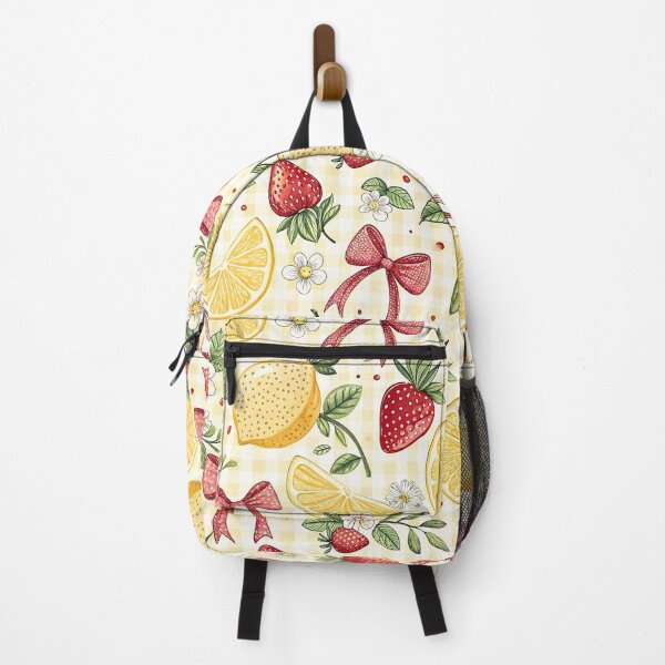 Item preview, Strawberry Lemon Coquette Bow Pattern designed and sold by Petal & Pattern Co.