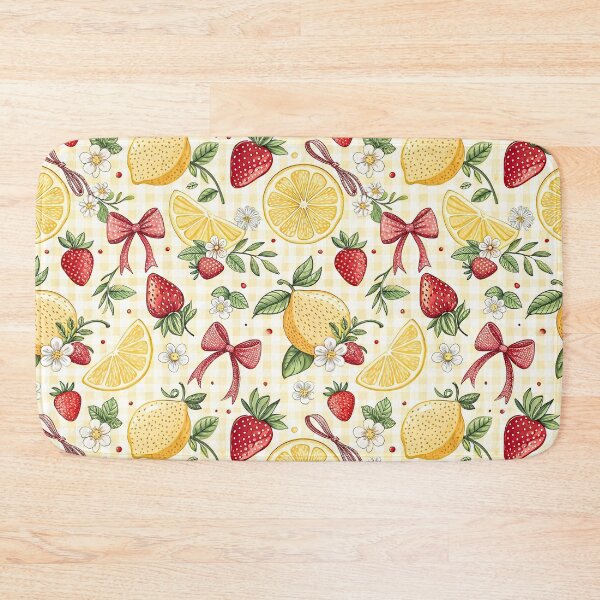 Item preview, Strawberry Lemon Coquette Bow Pattern designed and sold by Petal & Pattern Co.