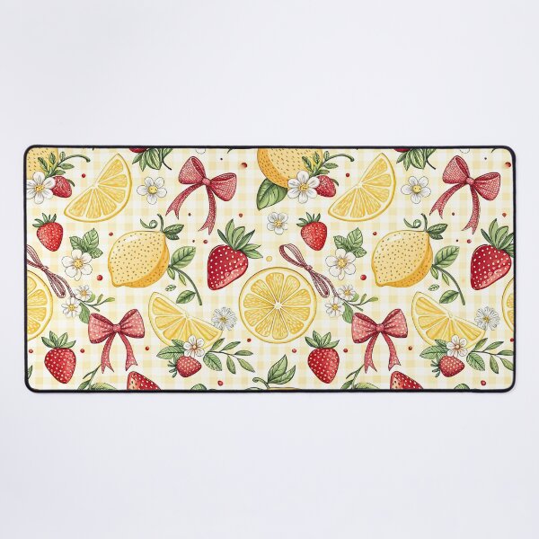 Item preview, Strawberry Lemon Coquette Bow Pattern designed and sold by Petal & Pattern Co.