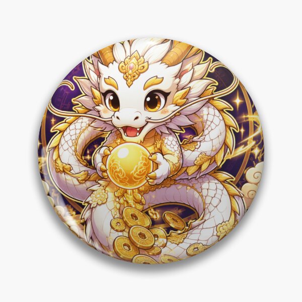 Item preview, Cute Chibi Gold Dragon — Lucky Asian Dragon designed and sold by NUFADE.
