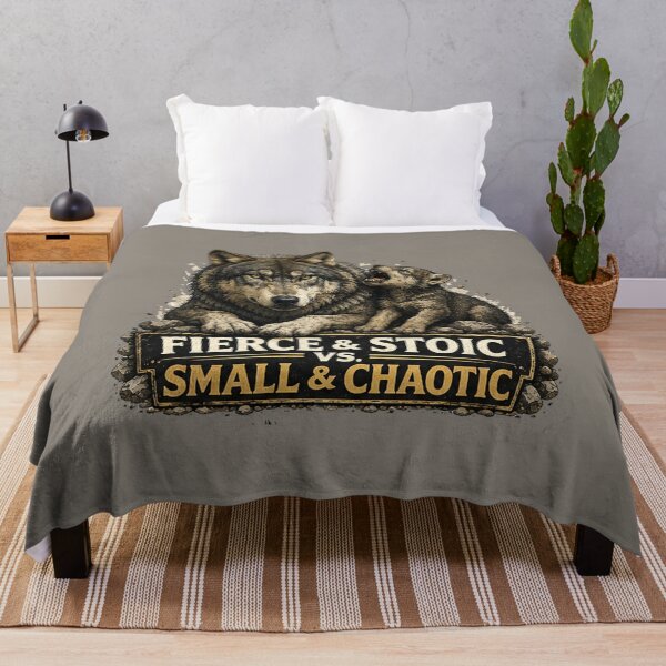 Item preview, Fierce and Stoic vs Small and Chaotic Wolf Parent Humor designed and sold by planetreynolds.