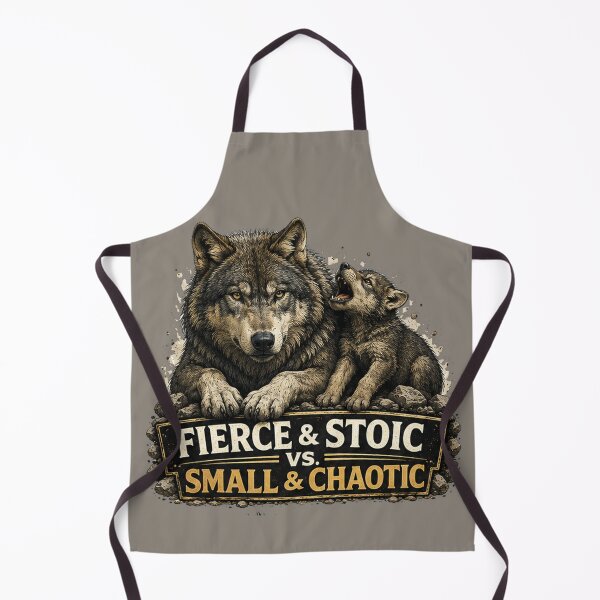 Item preview, Fierce and Stoic vs Small and Chaotic Wolf Parent Humor designed and sold by planetreynolds.
