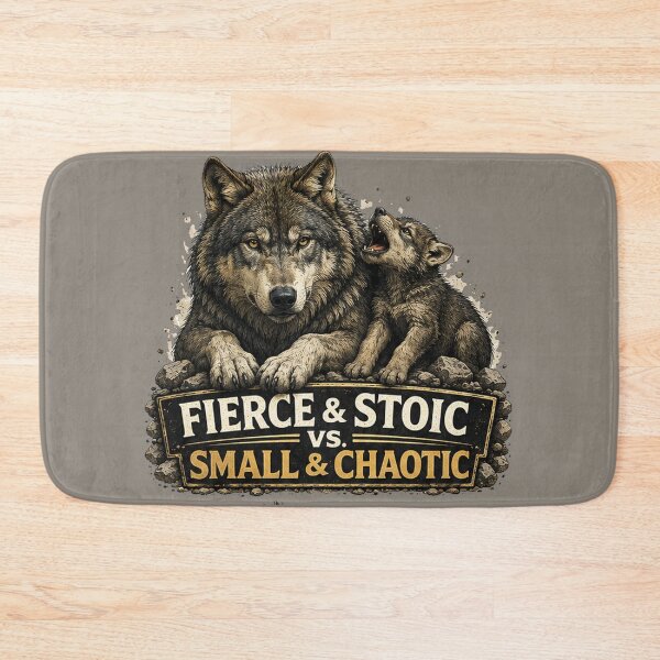 Item preview, Fierce and Stoic vs Small and Chaotic Wolf Parent Humor designed and sold by planetreynolds.