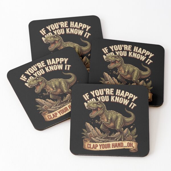 Item preview, If You're Happy And You Know It Clap Your Hand Oh - Funny T Rex Dinosaur Humor designed and sold by Cree8if.