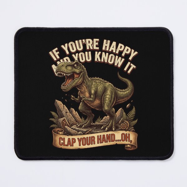 Item preview, If You're Happy And You Know It Clap Your Hand Oh - Funny T Rex Dinosaur Humor designed and sold by Cree8if.