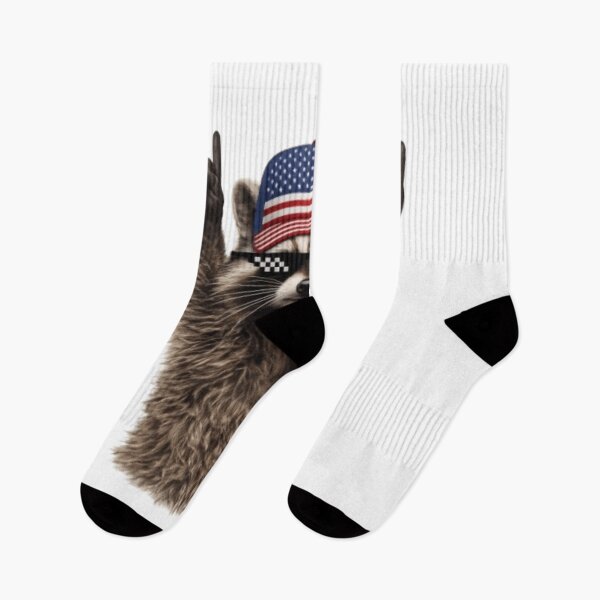 Item preview, Patriotic Raccoon Rock On – Funny USA Flag Animal Meme Design designed and sold by Youpiworld.