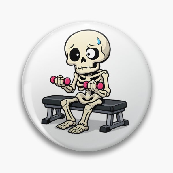 Item preview, Workout Skeleton Training with Dumbbells On Bench designed and sold by GymLifeMidlife.
