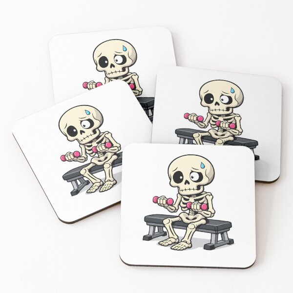 Item preview, Workout Skeleton Training with Dumbbells On Bench designed and sold by GymLifeMidlife.