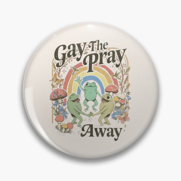 Item preview, Gay The Pray Away, Funny Queer Frog, Rainbow Pride, LGBTQ Humor, Anti Conversion Therapy, Retro Gay designed and sold by toongstudio.