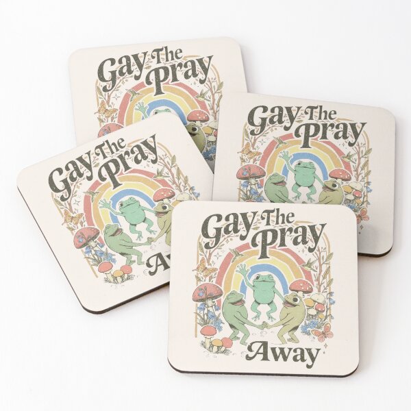 Item preview, Gay The Pray Away, Funny Queer Frog, Rainbow Pride, LGBTQ Humor, Anti Conversion Therapy, Retro Gay designed and sold by toongstudio.