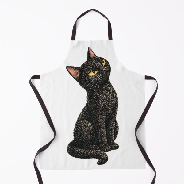 Item preview, Judgy Black Cat Sticker, Curious Black Cat with Tilted Head, Cute Cat Illustration designed and sold by VelvetClawStudio.