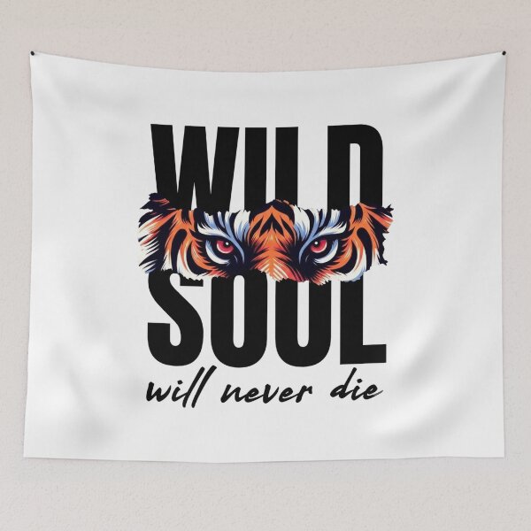 Item preview, Wild Soul Will Never Die - Fierce Tiger Eyes Graphic designed and sold by Shopeon Designs.
