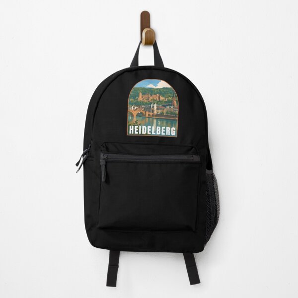 Item preview, Heidelberg in Baden-Württemberg Germany, Retro Art Travel Landscape Badge designed and sold by MaateoDesign.