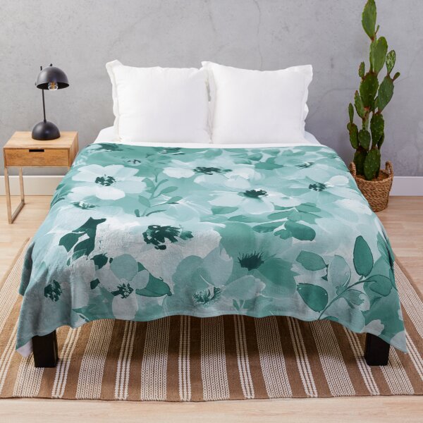 Item preview, Cottagecore Pastel Teal Green Floral Abstract Pattern designed and sold by DEC02.
