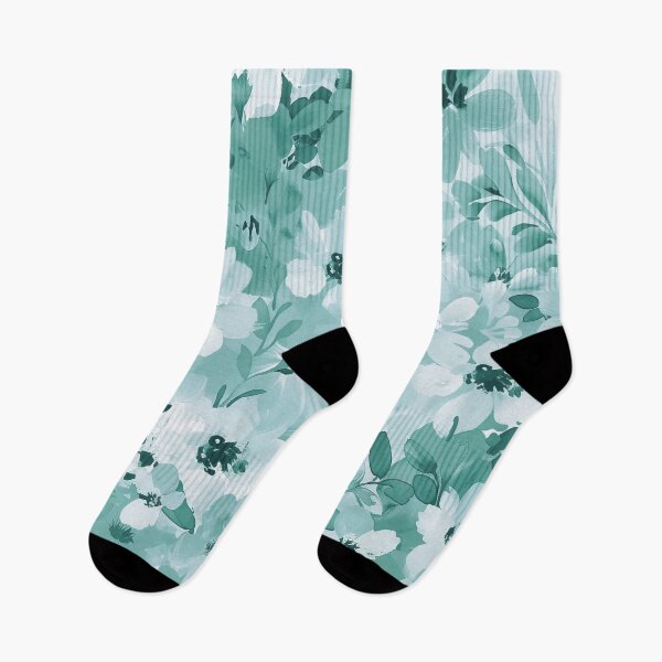 Item preview, Cottagecore Pastel Teal Green Floral Abstract Pattern designed and sold by DEC02.