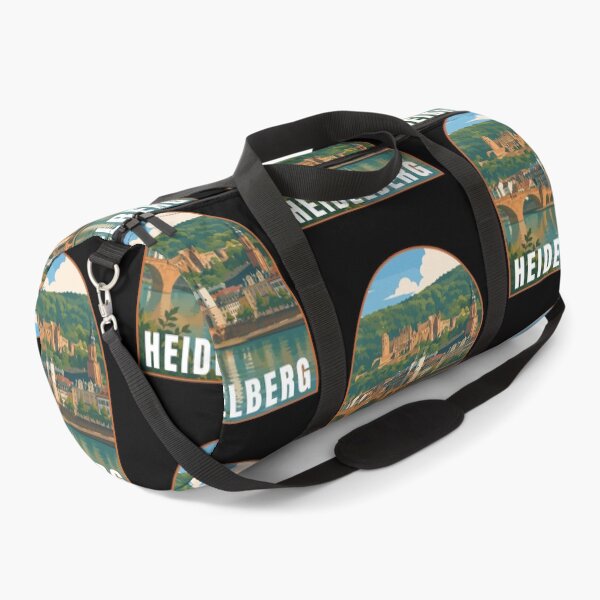 Item preview, Heidelberg in Baden-Württemberg Germany, Retro Art Travel Landscape Badge designed and sold by MaateoDesign.