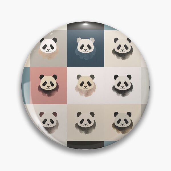 Item preview, Pastel patchwork pandas designed and sold by uunaa.
