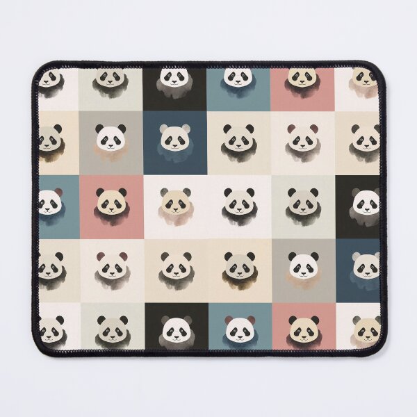 Item preview,  Pastel patchwork pandas designed and sold by uunaa.