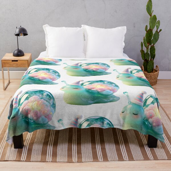 Item preview, Emerald Snail - Sleepy Rainbow Cloud & Moon Bedtime Guardian designed and sold by ABYSSLAB.