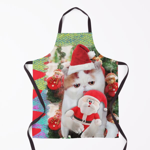 Item preview, Merry Christmas Cat with Santa Claus Toy (byACCI) designed and sold by VanyssaGraphics.