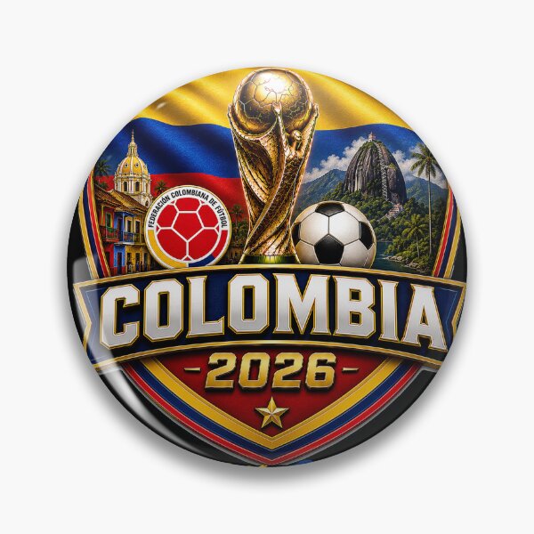 Item preview, Colombia 2026 Football Shield | Colombian Soccer Fan Badge | World Cup Supporter Design designed and sold by Huddy-clothes.