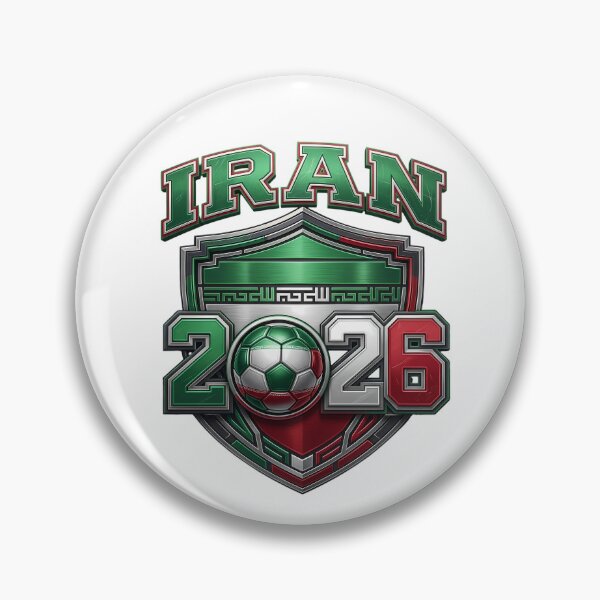 Item preview, Iran 2026 World Soccer Metallic Shield Crest designed and sold by Saq2000.