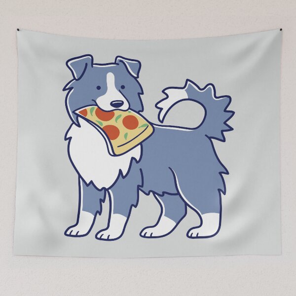 Item preview, Border Collie and Pizza designed and sold by Wlaurence.