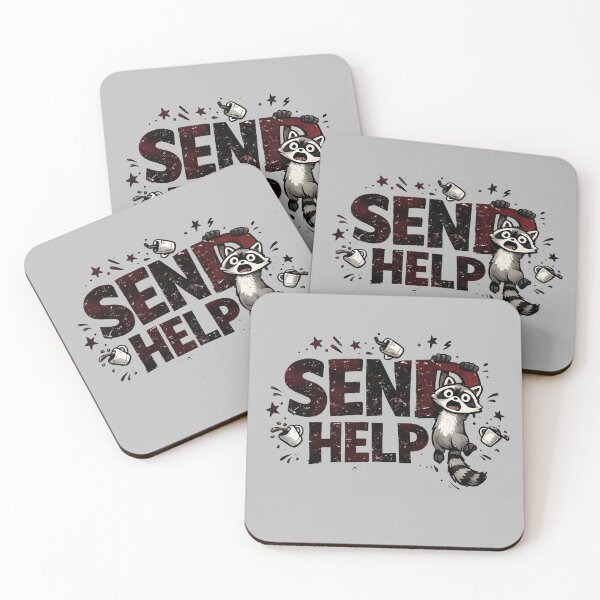 Item preview, Send Help Raccoon Funny Sarcastic Shirt Goblincore Gift Trash Panda Chaos Tee Relatable Humor Night Owl Shirt designed and sold by Gremlin Hours.