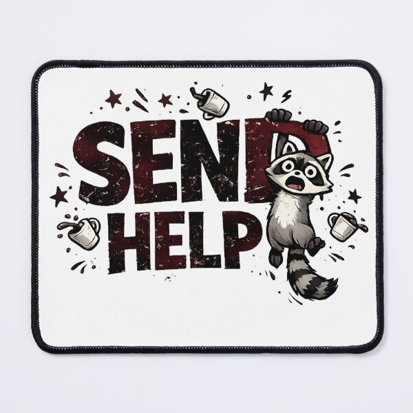 Item preview, Send Help Raccoon Funny Sarcastic Shirt Goblincore Gift Trash Panda Chaos Tee Relatable Humor Night Owl Shirt designed and sold by Gremlin Hours.