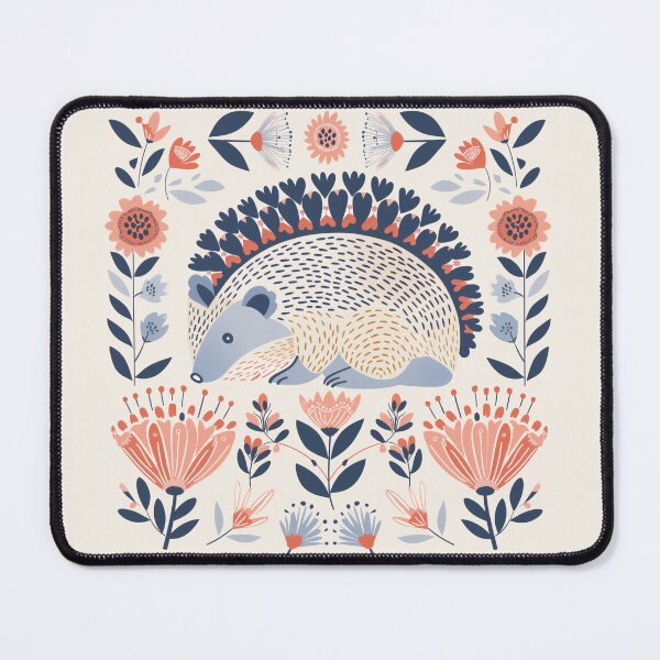 Item preview, Scandinavian Folk Art, Floral Hedgehog designed and sold by xiao xuans.