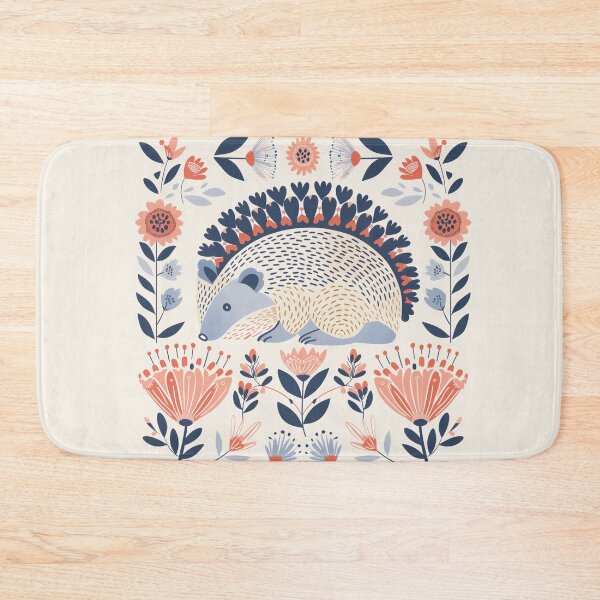 Item preview, Scandinavian Folk Art, Floral Hedgehog  designed and sold by xiao xuans.