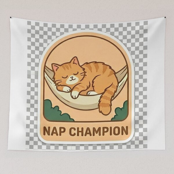 Item preview, Sleeping Cat - Nap champion designed and sold by Petcarewithme.