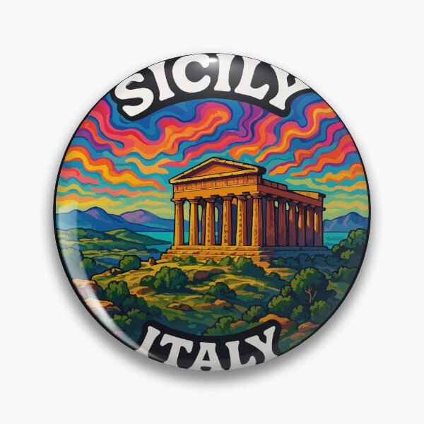 Item preview, Sicily Italy Trippy Art Travel designed and sold by TomFrontierArt.