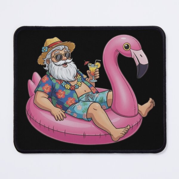 Item preview, Santa Flamingo Hawaiian Christmas In July Funny Holiday Tropical Xmas designed and sold by Thread&Fable.