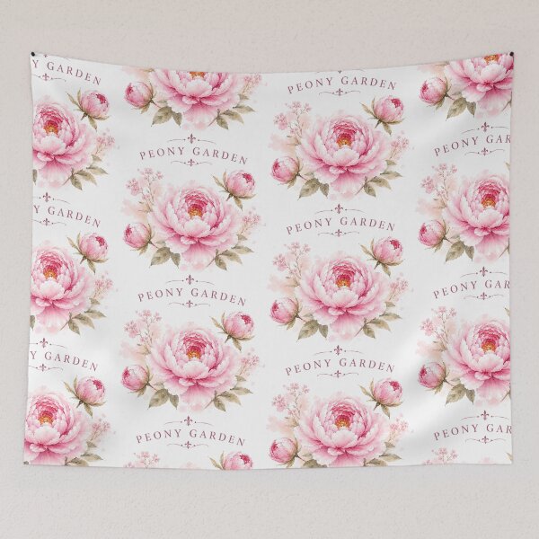 Item preview, Peony Garden – Vintage Watercolor Floral Art designed and sold by Blueberry-art23.