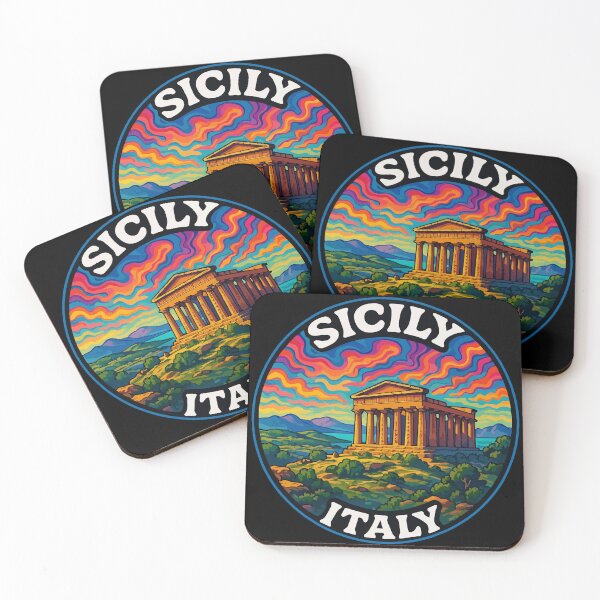 Item preview, Sicily Italy Trippy Art Travel designed and sold by TomFrontierArt.