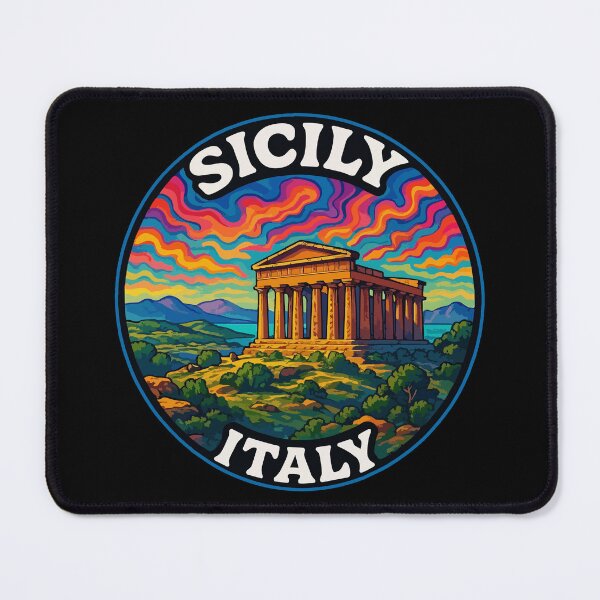 Item preview, Sicily Italy Trippy Art Travel designed and sold by TomFrontierArt.