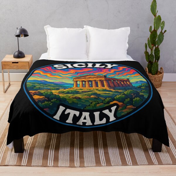 Item preview, Sicily Italy Trippy Art Travel designed and sold by TomFrontierArt.