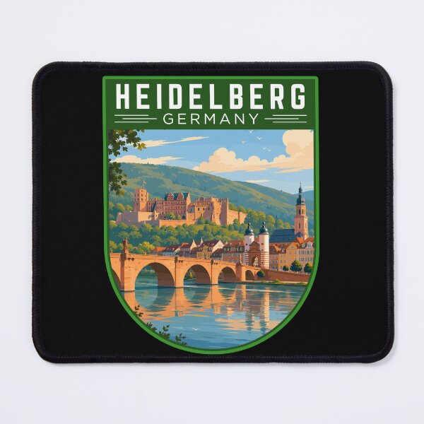 Item preview, Heidelberg in Baden-Württemberg Germany, Vintage Travel Art Badge designed and sold by MaateoDesign.