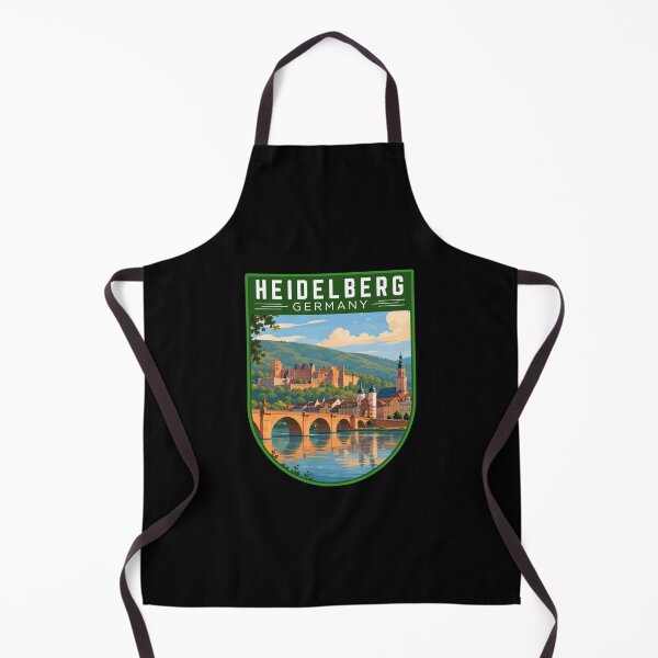 Item preview, Heidelberg in Baden-Württemberg Germany, Vintage Travel Art Badge designed and sold by MaateoDesign.